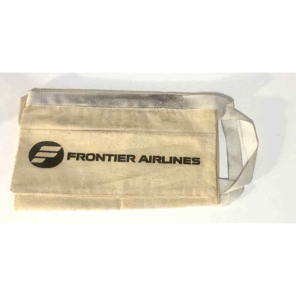 Frontier Airlines, Ground Crew Canvas Bag,marked 'RAP' Rapid City Destination - Picture 2 of 4